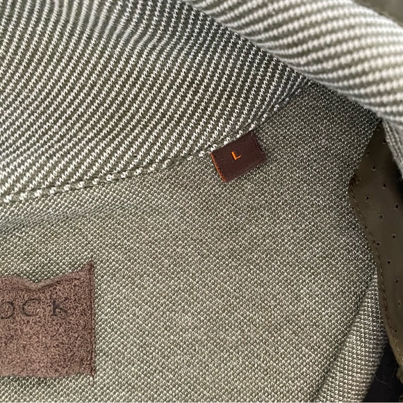 Comstock & Co 1/4 Zip Pullover Mock Neck Green White Sz Large - Picture 11 of 12